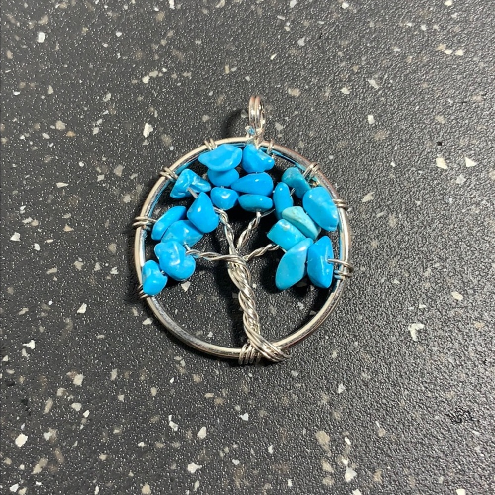 Natural Stone Tree of Life Charm